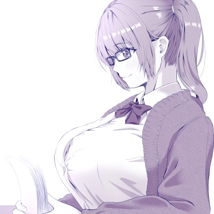 愛華ちゃん試し描き～ (*'ω'*)
男子人気の高そうな学級委員長的なイメージです! 