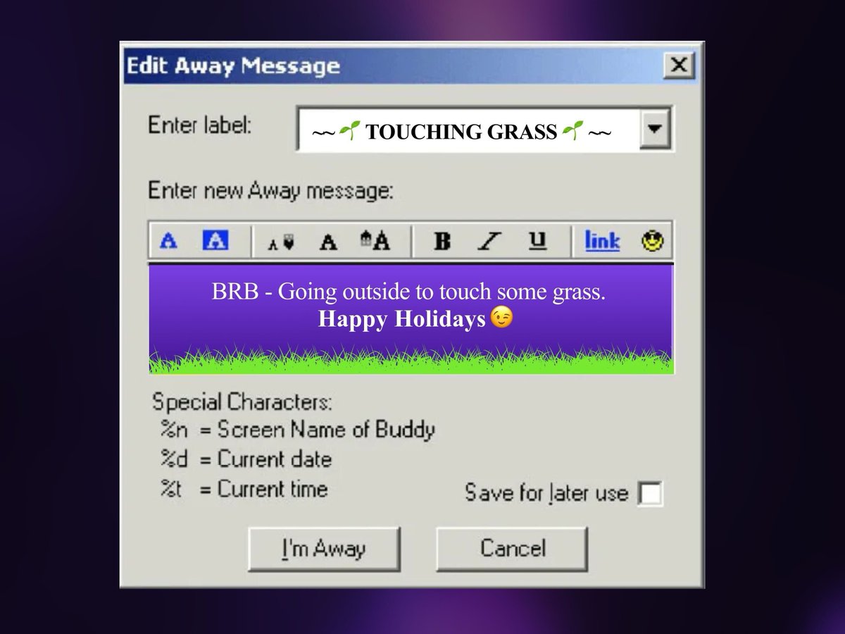 0xPolygon's tweet image. BRB… 

After an incredible year (bringing some of the largest Fortune 500 companies to Web3 and laying the technical foundations for future growth 😉) it’s time for us to touch grass and recharge. We look forward to continuing the fight, bringing mass adoption of Web3 in 2023.