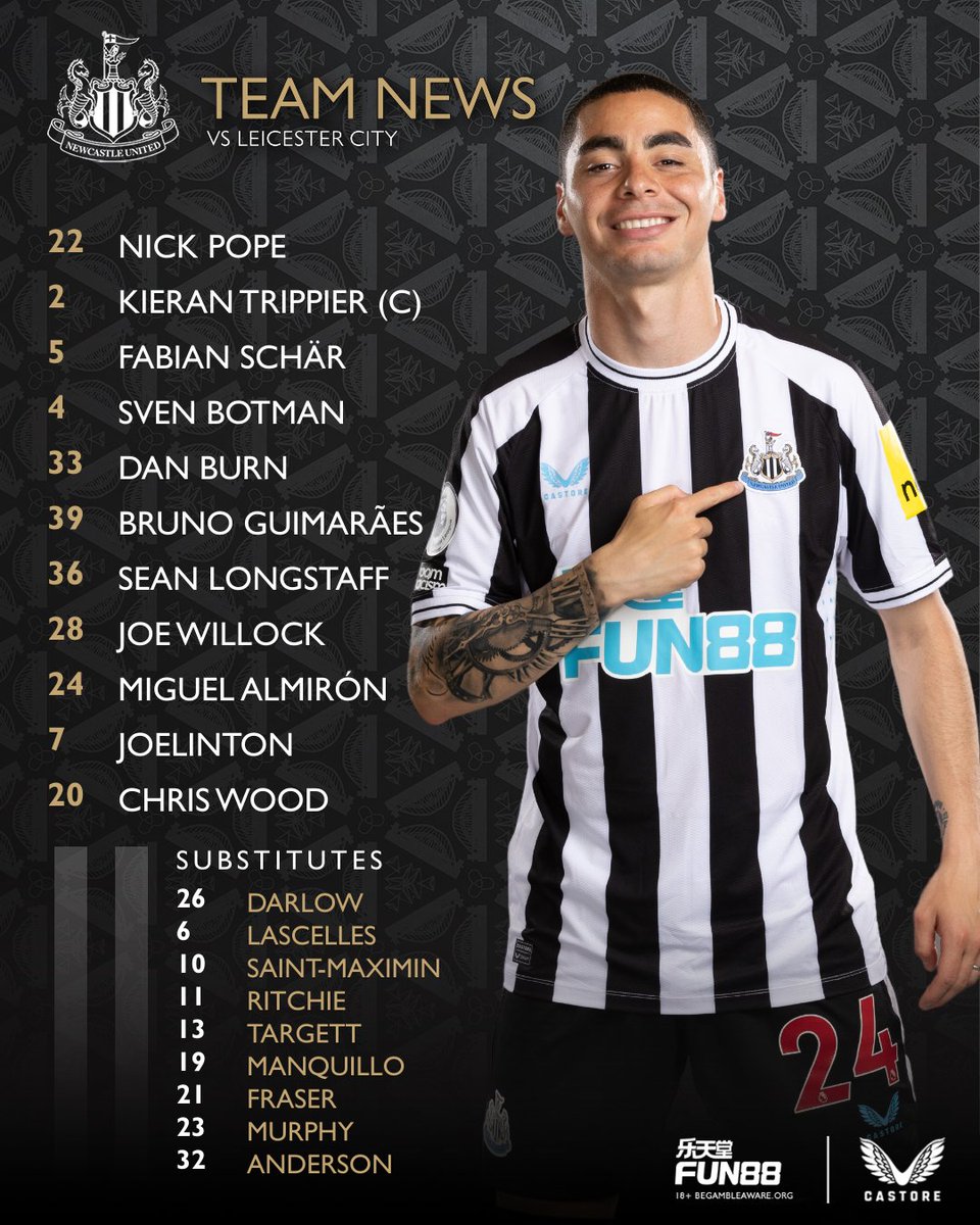 Newcastle line-up