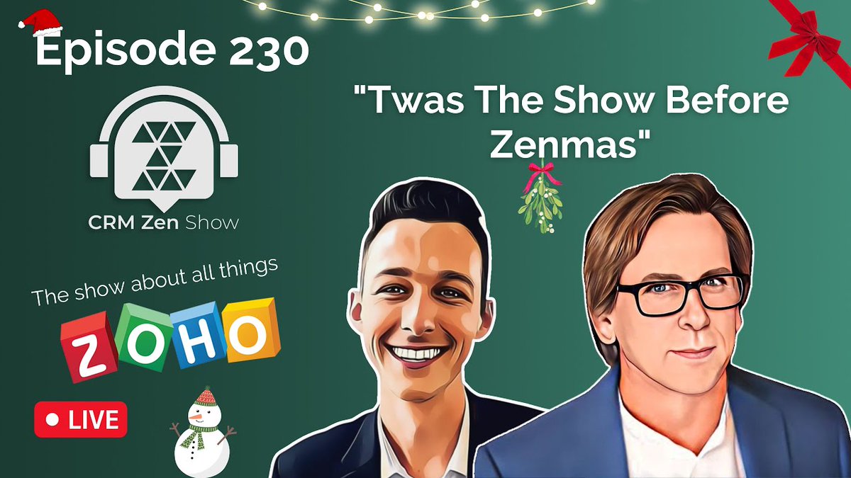 Rounding out the year with one last show before the Zenmys next week! Catch all the latest Zoho News and some added holiday cheer in this week's episode of the CRM Zen Show!

#CRMZenShow #Zoho  

youtu.be/3CzwzJ-i8WY