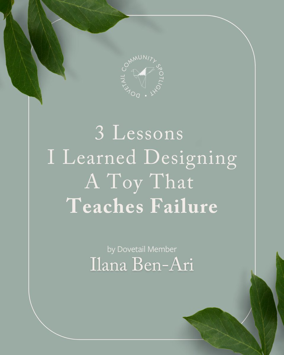 DovetailCanada's tweet photo. Dovetail Spotlight: Ilana Ben-Ari 

Ilanna is the founder of Twenty One Toys and the inventor of the Failure Toy and Empathy Toy - the award-winning facilitation tools used in 1000s of boardrooms and classrooms in over 50 countries. 

Connect with Ilana ⬇️
https://t.co/fpRfH8uTAX https://t.co/gXhjwUhFgf