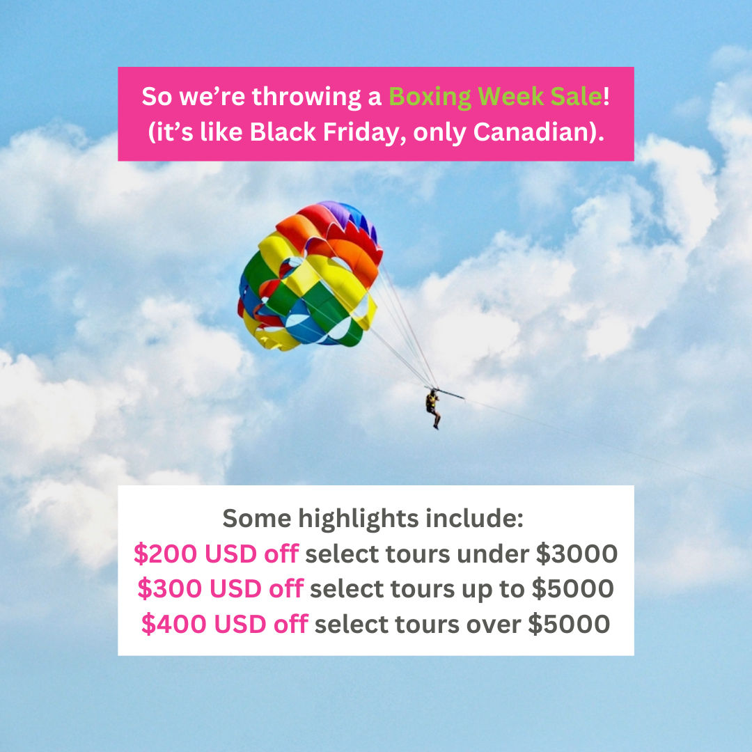 outadventures's tweet photo. If you're familiar with Out Adventures, you know we don't often discount our global array of tours. 

https://t.co/ouW6LjoeVE

Click the link in above to check out all the Boxing Day deals. Sale ends January 8th! #gaytravel #gaycation #lgbtqadventures #lgbtqtravel #lgbtq🌈 https://t.co/8PBCf7WV9I