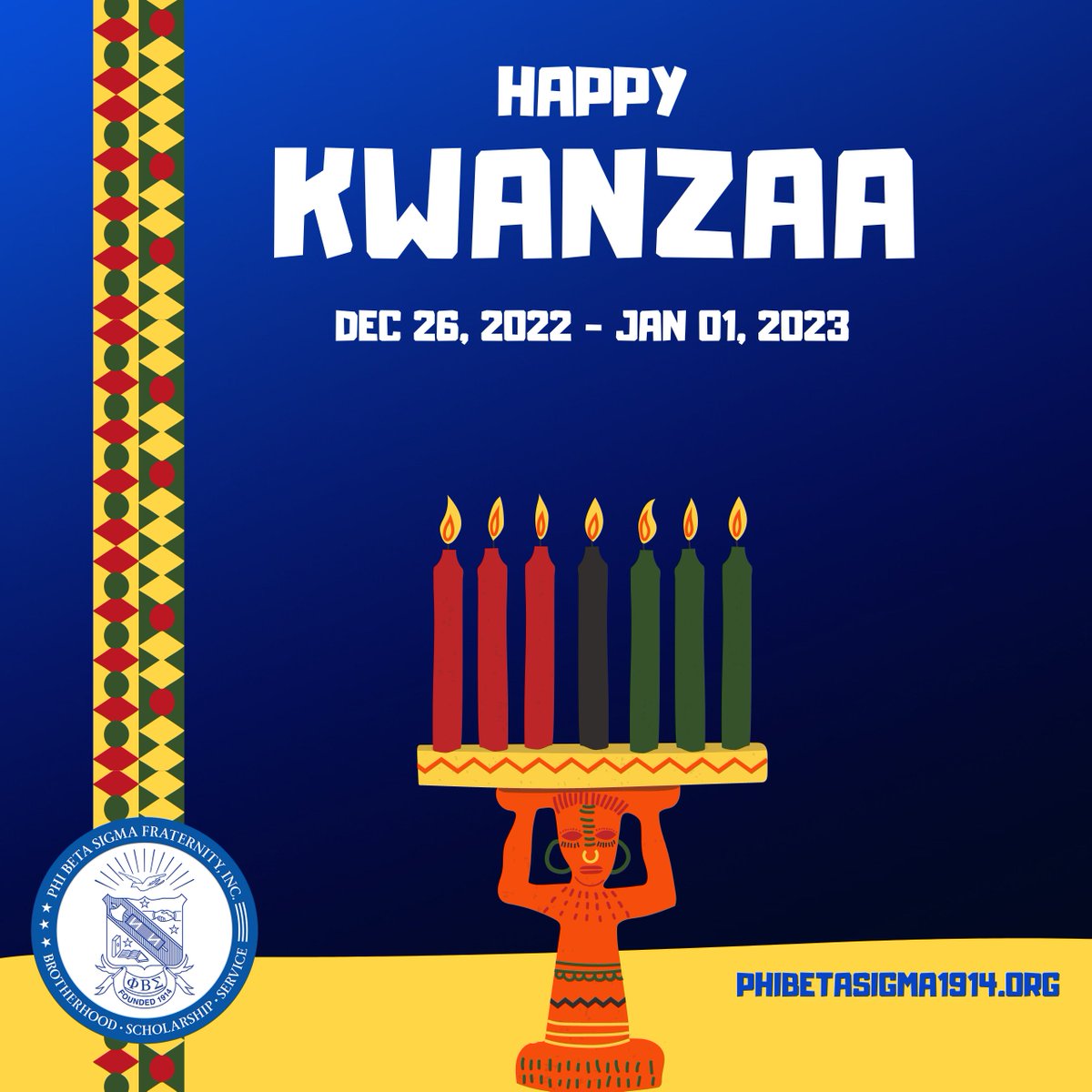 pbs_1914's tweet image. May the occasion of Kwanzaa bring more Unity, Creativity and Purpose to you and yours. Happy Kwanzaa from the Brothers of Phi Beta Sigma Fraternity, Inc.

#pbs1914 #Sigma108