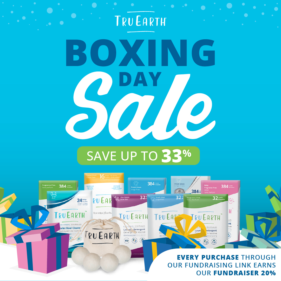 Support the planet and the BBO by using TruEarth Laundry Detergent! Plastic free packaging with concentrated detergent strips! 

Shop through our link, save up to 33% on the costs of your purchases, and BBO receives 20% of all sales made! 

fundraising.tru.earth/BBO