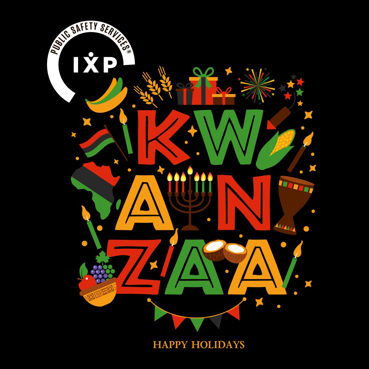 IXPCorp's tweet photo. Happy first day of Kwanzaa! IXP wishes all who celebrate a happy, healthy, and safe Kwanzaa this year.

#IXPCorp #Kwanzaa2022 #IXPCommunity https://t.co/ycUGMoFvDC