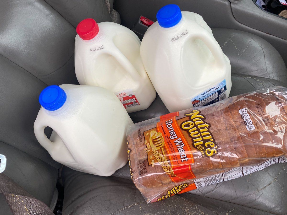 Bracing for the❄️🥶with the essentials. Milk sandwiches are on the menu.