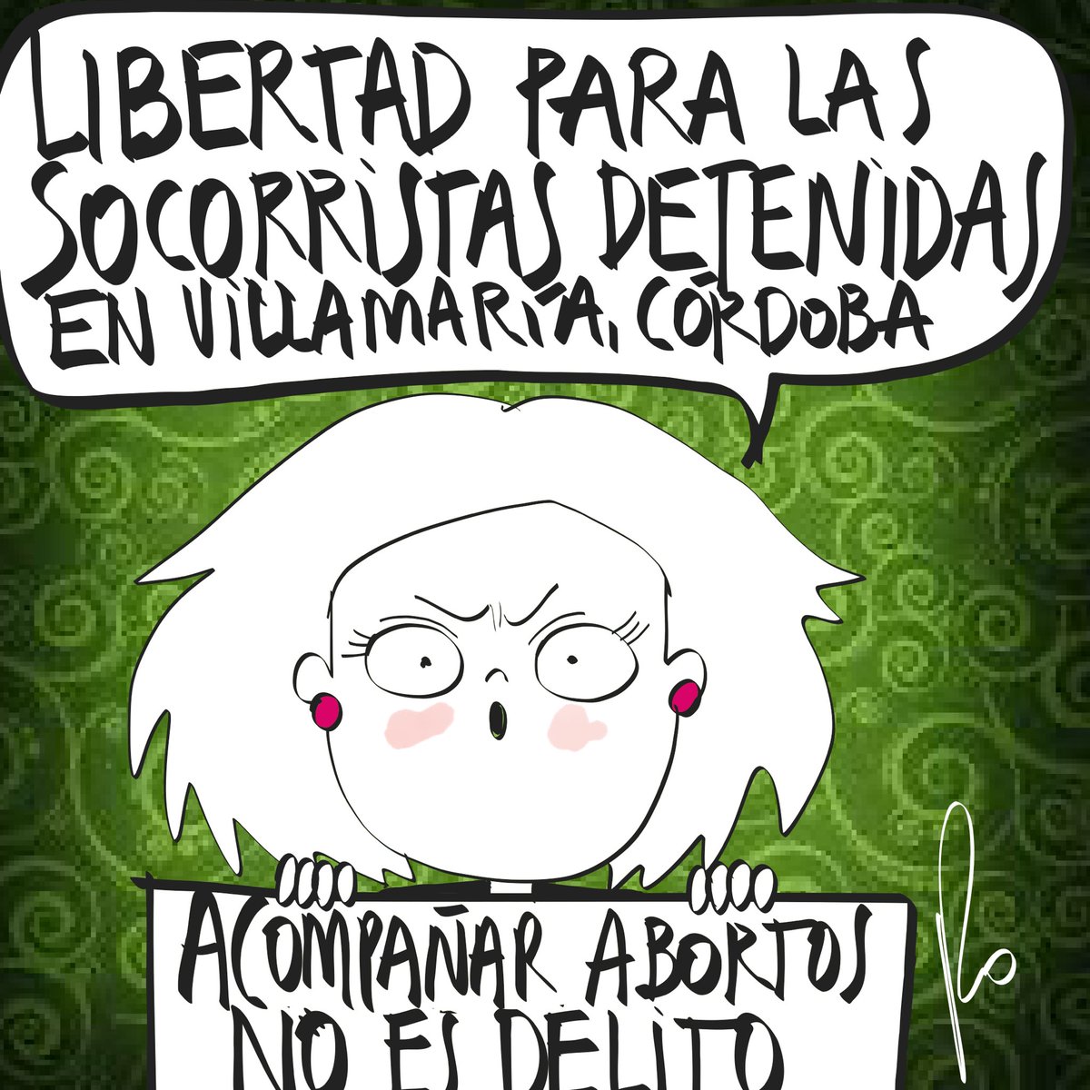 RoFerrerIlustra's tweet photo. #LibertadParaLasSocorristasDetenidas
#AcompanarAbortosNoEsDelito 
@socorristasarg @CampAbortoLegal https://t.co/XtnkNX25O3