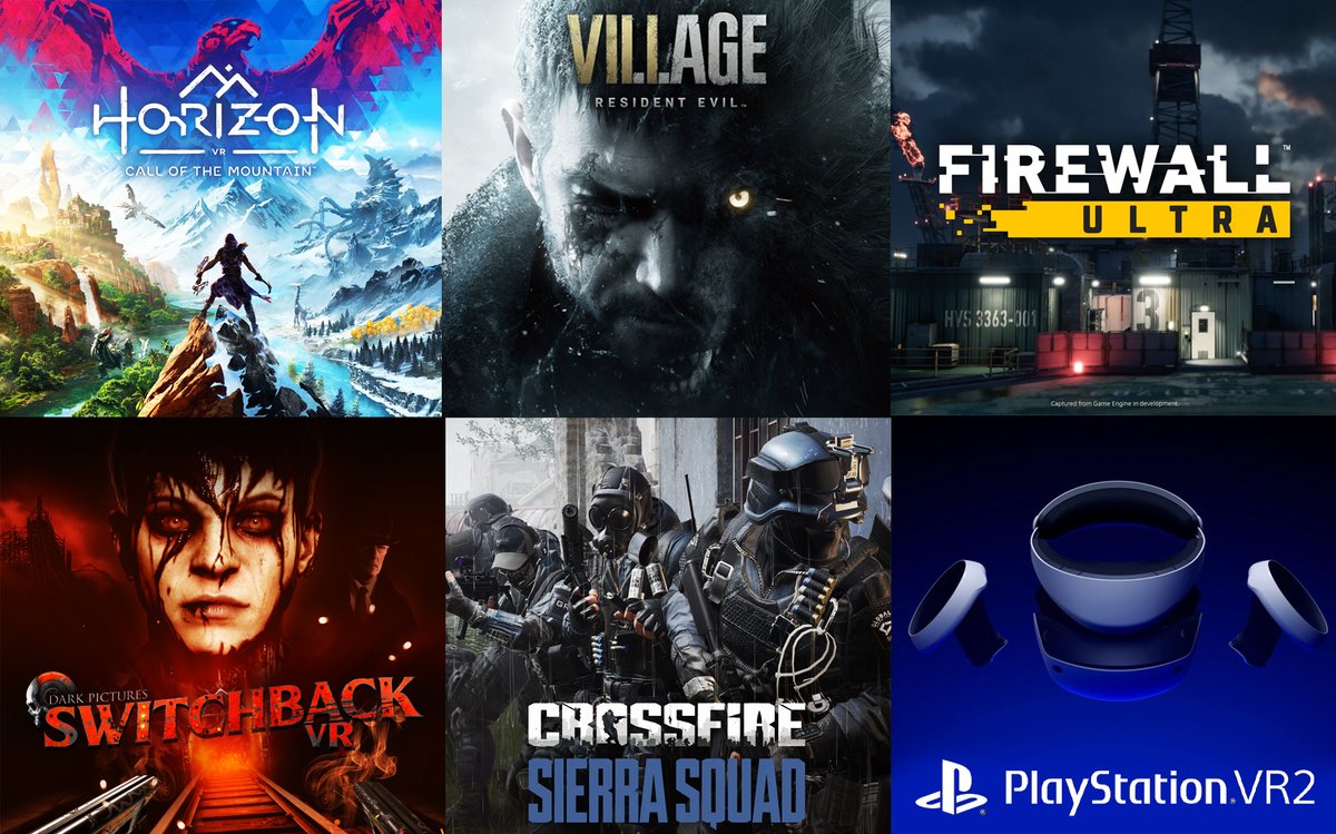 PSVRUnderground's tweet photo. FIVE Announced PSVR2 exclusives so far:
- Horizon Call of the Mountain
- Resident Evil Village
- Firewall Ultra
- Crossfire Sierra Squad
- The Dark Pictures: Switchback VR
#PVR2 #PS5 #PlaystationVR2 #NGVR 🔥🔥🔥 https://t.co/hpDGgZJs4K