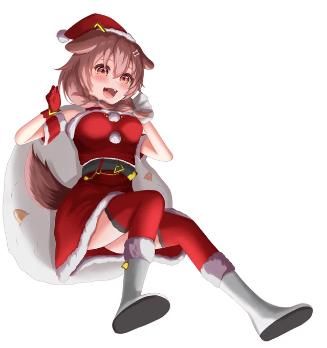 クリスマスは終わりましたがおまけのころサンタと毛玉ころサンタ単体!#できたてころね 
