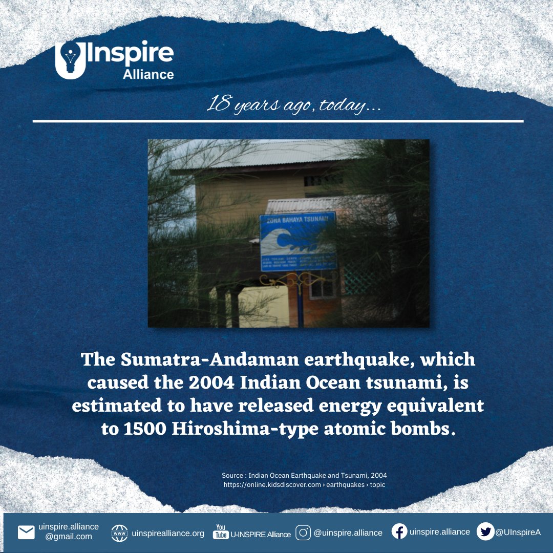 UInspireA's tweet photo. #tsunamiindianocean #tsunamiawareness #tsunami #hazard #disaster #survivor #resilient https://t.co/v0SMRpuueU