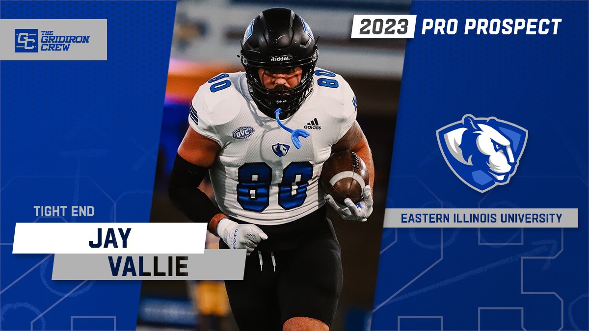 ⚠️ Attention Pro Scouts, Coaches, and GMs ⚠️

You need to look at 2023 Pro Prospect, Jay Vallie <a href="/JayVee_ei8hty/">Jay Vallie</a>, a TE from <a href="/EIU_FB/">Eastern Illinois Football</a>

#2023ProProspect #DraftTwitter #NFLDraft #CFL #XFL #USFL #ProFootball 🏈

👀 See our Interview: thegridironcrew.com/jay-vallie-202…