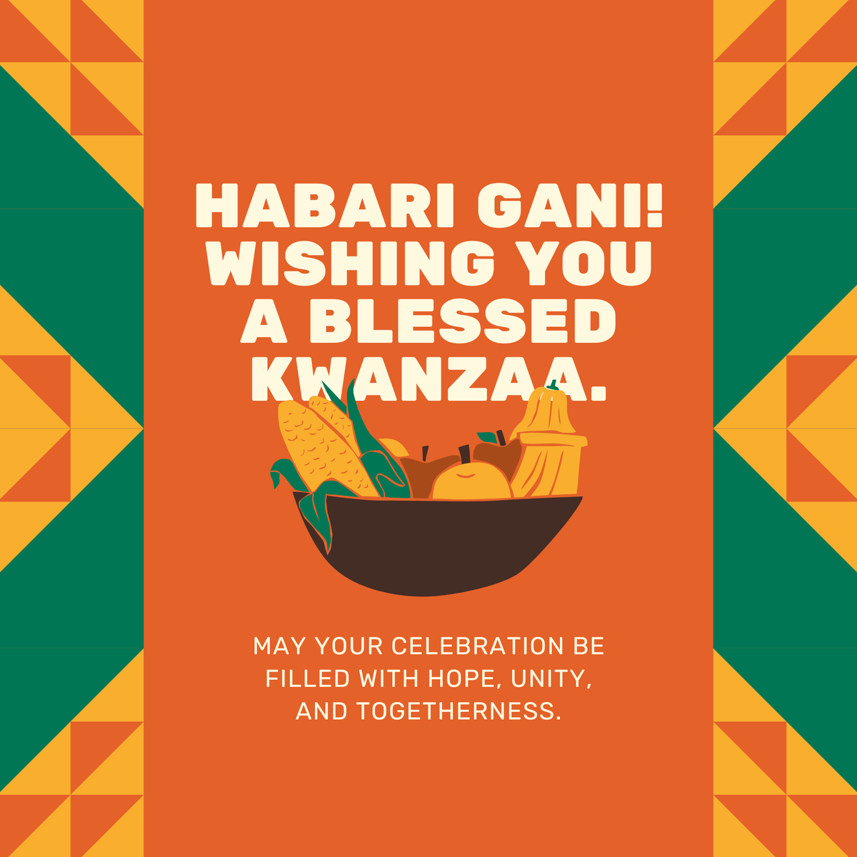 NorthMediaCo's tweet photo. #HappyKwanzaa to all who celebrate. Wishing you a bright and meaningful day. #HabariGani https://t.co/DpB9xKZXfh