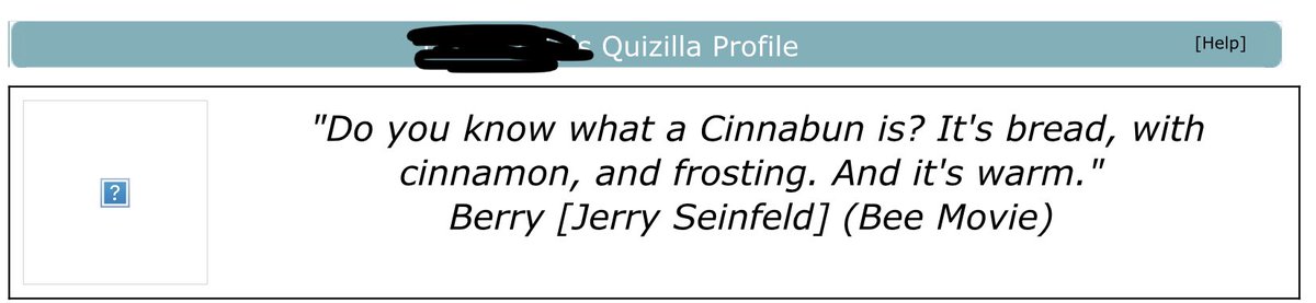 HoroLuffy's tweet photo. I managed to look at my old Quizilla profile on the Way Back site, why was this my quote on my profile? WHY THE BEE MOVIE!! #Throwback #Quizilla https://t.co/phQ71TnZ5A