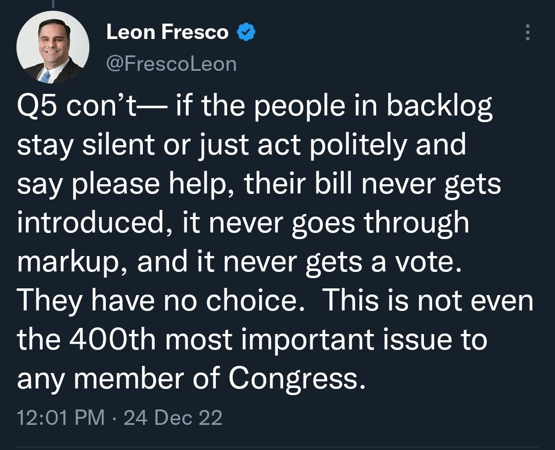 BlueRedBlackW's tweet photo. A former IV's lobyst: 
Per-country caps have strong philosophical and logical bases. We can't touch them, so let's push our bill through harrasment, stalking and trolling!
Is he begging IV to rehire him? https://t.co/wi4kJ7huk0