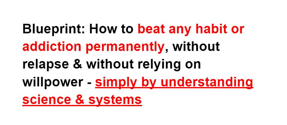 FREE habit-breaking protocol worth $4997

Any working professional can use this framework to break his addiction in weeks

Too good to be true? Why don't you find out

RT, Like &amp; comment SEND and ill DM it to you 

Must be following

First 500 only