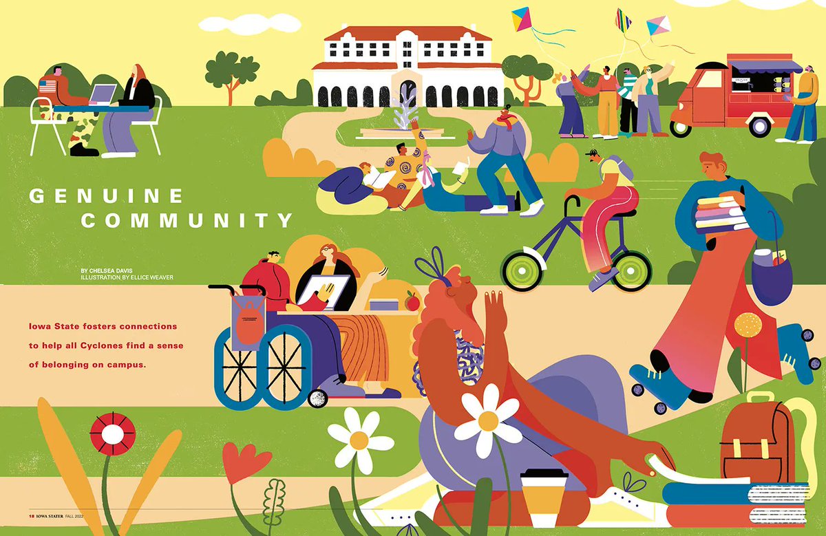 RappArt's tweet photo. Illustrated by Ellice Weaver ( @elliceweaver ) for Iowa Stater magazine: "Genuine Community" about how a sense of belonging is fostered for all students at Iowa State!
Thank you @2communique @IowaStateU
https://t.co/piiGuO1NIS
#community #iowastate #campuslife #alumnimag https://t.co/c6FRerZygU