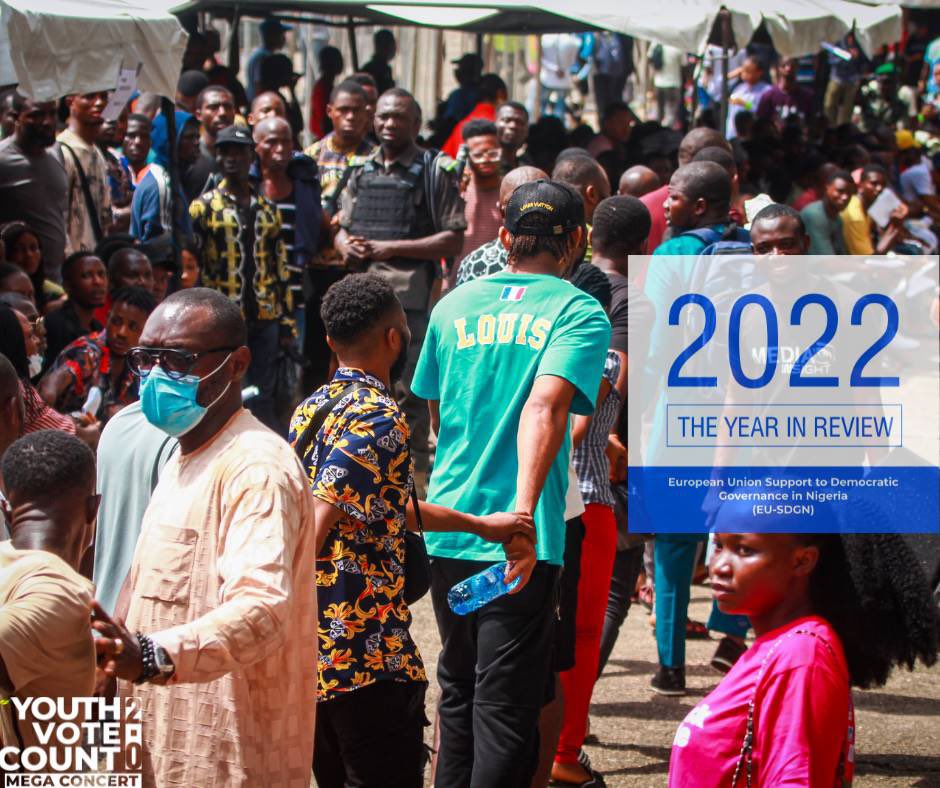 #2022InReview: Unexpected surge in voter registration at the Tafawa Balewa Square in #Lagos 48 hours before  the #EuropeanUnion <a href="/EUinNigeria/">EU in Nigeria 🇪🇺🇳🇬</a> funded #YouthVoteCountNG mega music concert. 

#2022InShort  
#YearInReview 
#EU4DemocracyNG
#EU4Democrcy
#EUinNigeria 
#YouthVoteCount