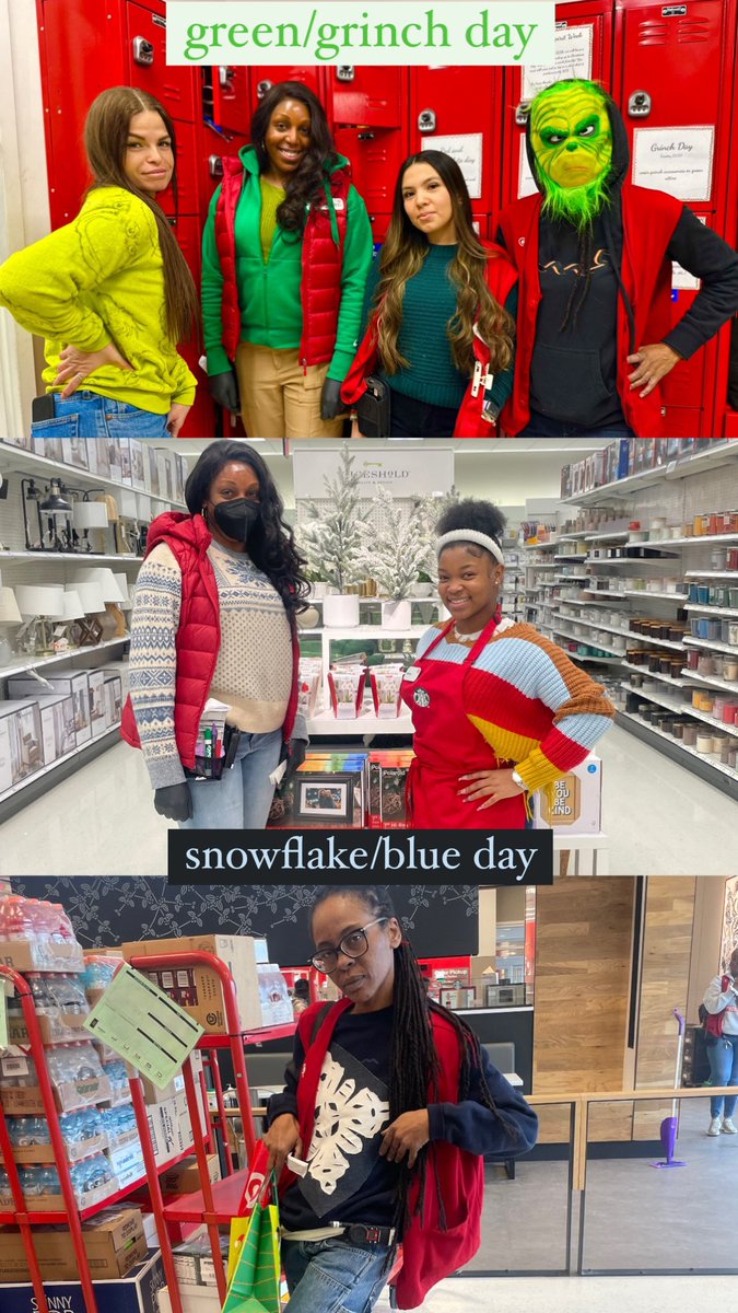 TGTkatherine's tweet image. The 3382 team had such a fun time participating in our holiday spirit week! Happy holidays to everyone!! @JesseDaTarget @AmaebiOriT3382 @JonTfromTarget @jadeTGT
