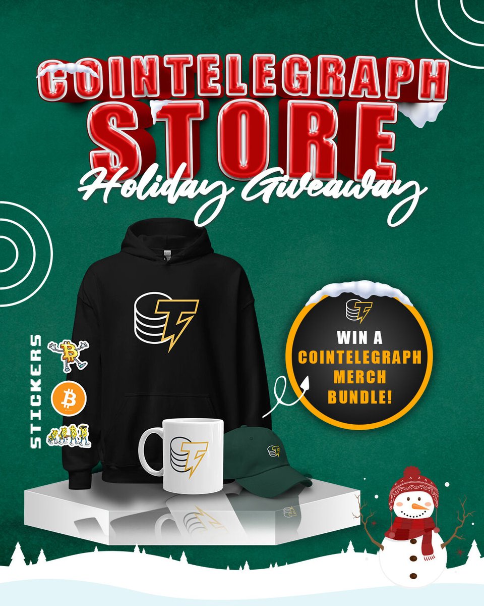 Cointelegraph's tweet photo. WIN A CARE PACKAGE 📦 

Our CT store is hosting a beautiful giveaway to celebrate the holiday season and show appreciation to our supporters. Don't miss out!

How to enter?

👍 Like this Tweet
🔁 Retweet
💬 Reply with your favorite crypto moment
📅 Enter before 12/31 11:59 pm ET https://t.co/F36pNL8tX2