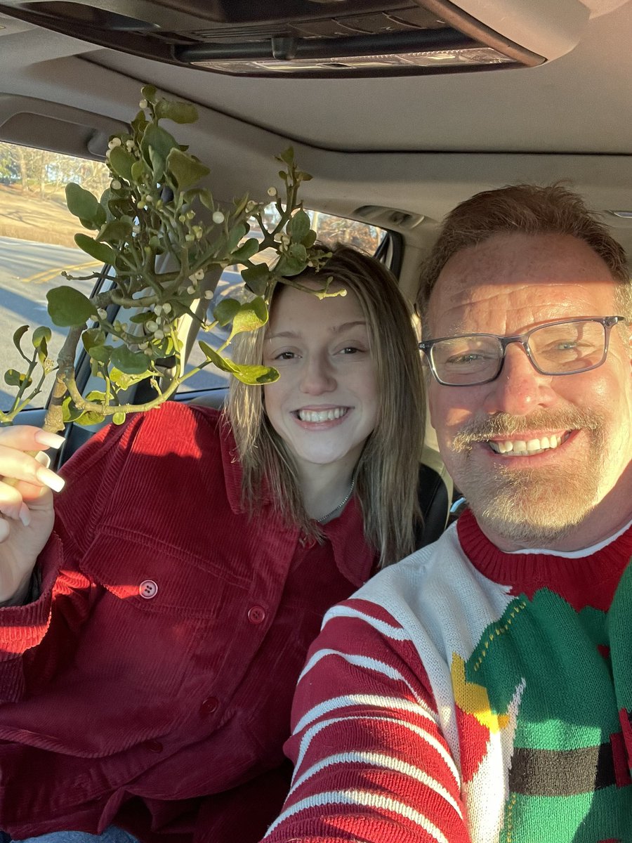 #Christmas tradition of hunting for Mistletoe with my daughter.