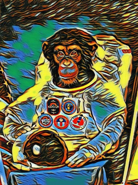 My first artwork on Tezos 15 months ago was a set of six 1/1 of a abstract Space Ape of Ham the 1st ape in Space via NASA

It sold for 10 Tezos when Tezos was $9 or so
Tezos now .75 cents

objkt.com/asset/hicetnun…

Rest were sold via fracti.org as it's history shows