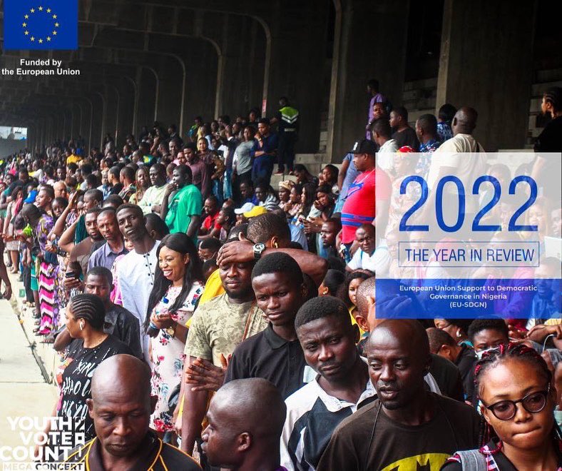 EU_SDGN's tweet photo. #2022InReview: Last minute rush for PVC registration. This happened in #Lagos 48 hours before  the #EuropeanUnion @EUinNigeria funded #YouthVoteCountNG mega music concert. 

#2022InShort 
#2022InReview 
#YearInReview 
#EU4DemocracyNG
#EU4Democrcy
#EUinNigeria 
#YouthVoteCount https://t.co/sj3KwuYO3e