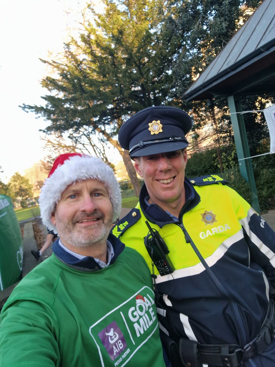 Special shout-out to Stg. Hugh Shovlin from Donnybrook Garda Station who regularly turns up to support our #GOALMile in Herbert Park, and help keep a watchful eye on proceedings!