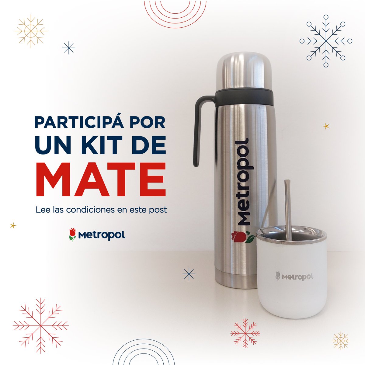Metropol_ar's tweet photo. Para festejar fin de año juntos sorteamos un increíble set de mate #Metropol🎁🧉. Contanos qué línea Metropol te acompañó durante el año y llévate un set para que sigamos acompañando tus momentos. Enterate cómo ganarlo acá 👇
https://t.co/zA3JYxApUd
#sorteo #setdemate https://t.co/X4ofXOeTve