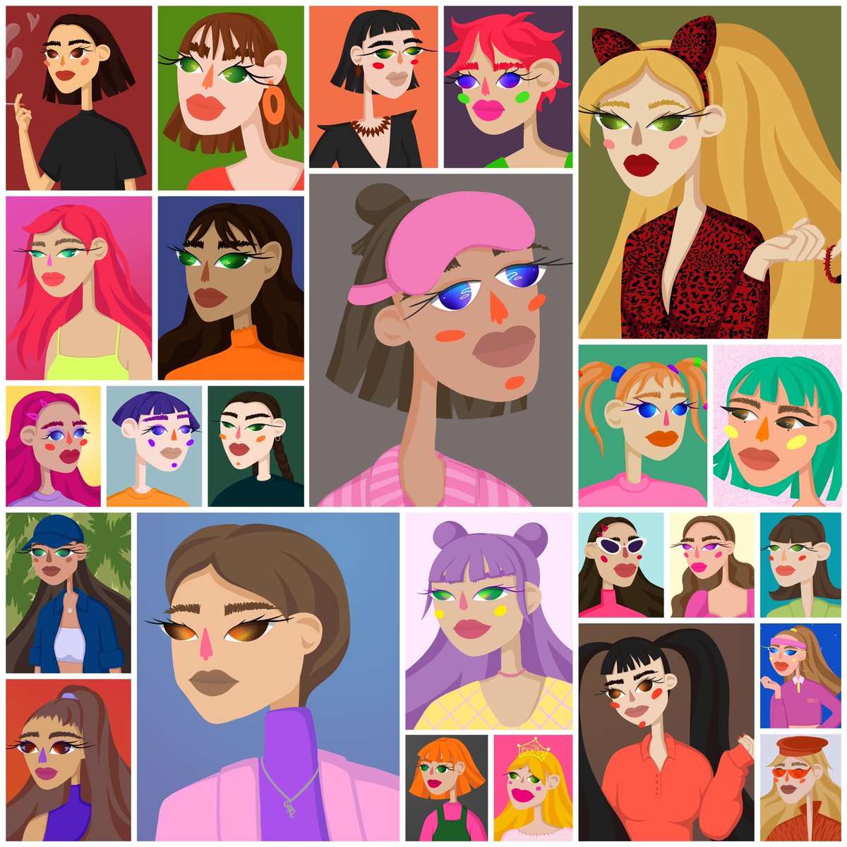 👯‍♀️GIIIRLS👯‍♀️

My legendary collection about the beauty of all women✨
On <a href="/opensea/">OpenSea</a> 

All art are 1/1
Prices: 0.05-0.07 $ETH

13/50 already sold🎉

You can find the one you like the most here:
opensea.io/collection/gii…