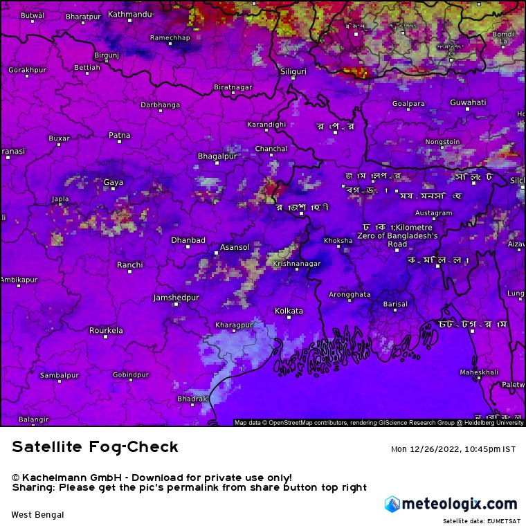 indiametsky's tweet photo. N2/2
Many stations like #Gurgaon,#Fatehabad,#Pilani, #Hanumangarh, #Balasmand, #Mahendragarh &amp; adj areas are super cold as they report 3-4.8°C temp at 11:10PM

•Fog to raise the temps little but icy winds to keep everything in check!

•Another Freezing &amp; foggy night for plains https://t.co/Mc0PDaS7u0