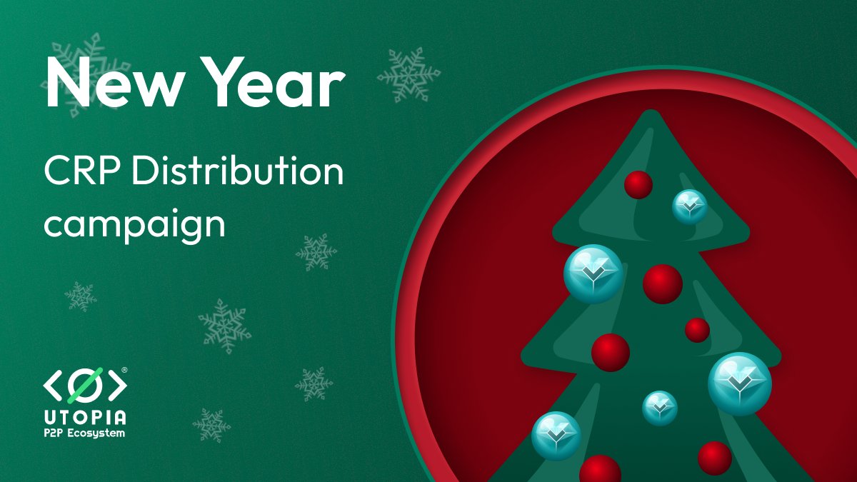 🎉2023 NEW YEAR CRP DISTRIBUTION CAMPAIGN🥳

🎅Follow <a href="/UtopiaP2P/">Utopia P2P</a> 
🎅Follow <a href="/UtopiaP2P/">Utopia P2P</a>
🎅RT &amp; tag 3 friends

🎁25 Random winners +$20 each🎆

🕑Draw: January 4

#privacy_coin  #giveaway