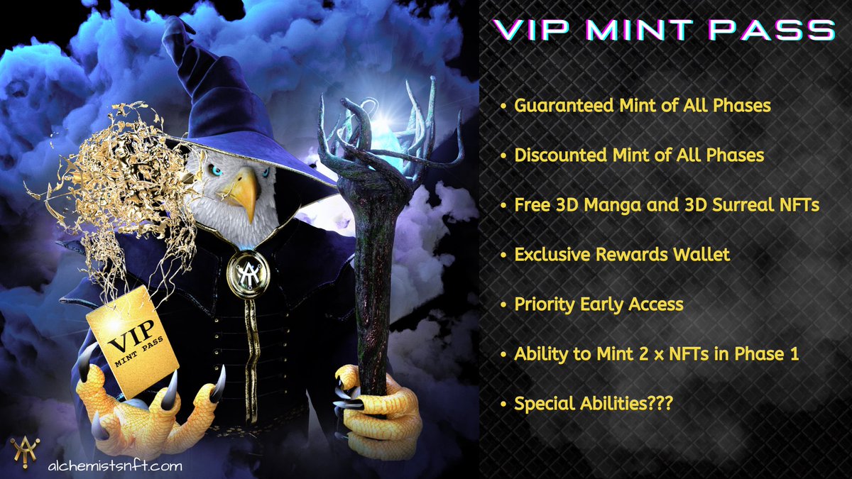 _saint10's tweet photo. Definitely want to check out @AlchemistsNFT !! Multiple revenue streams! Mining, gold, trading, and more! VIP Mint currently ongoing, get your early access! #btc #mining #crypto #gold #augold #trading #forex https://t.co/BvmSsPibgN