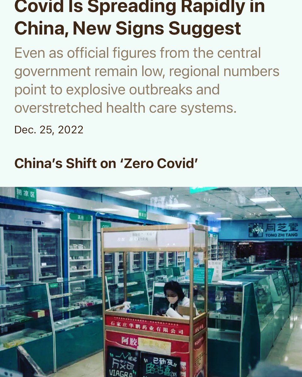 P.R.Hace 2 años empezaba mis intervenciones con“vamos a vernos en el espejo del mundo”para copiar lo bueno y no los errores.Hoy China luego de acabar su política de“No COVID19”enfrenta un gran brote. Foto de una farmacia sin medicinas. Veremos a ver como lo manejan. Protéjase