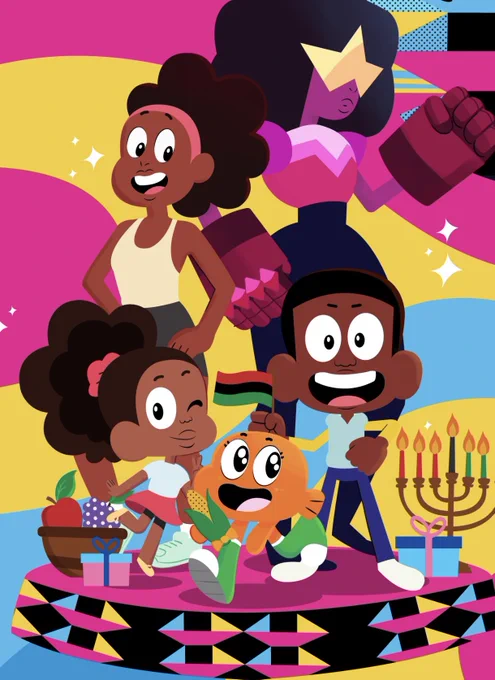 some bts of the CN Kwanzaa project before the palette and pattern updates : 