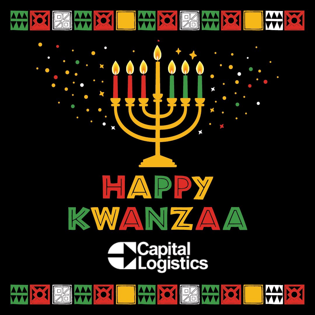 log_cap's tweet image. Wishing a very Happy Kwanzaa from all of us at Capital Logistics!