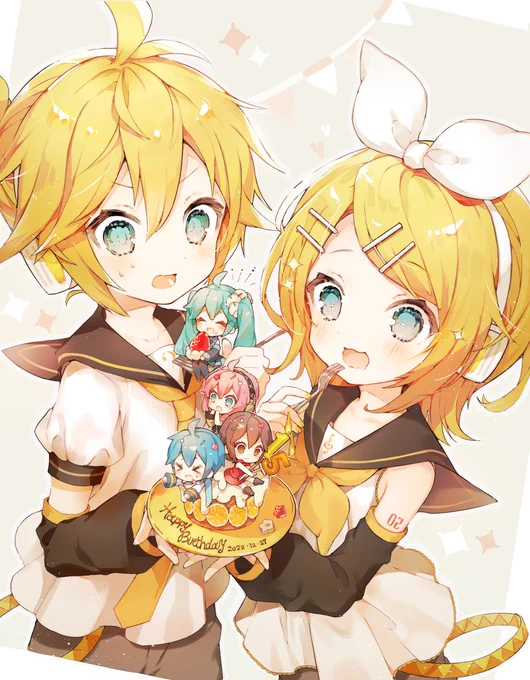 おめでとう#鏡音誕生祭2022 #鏡音15誕 