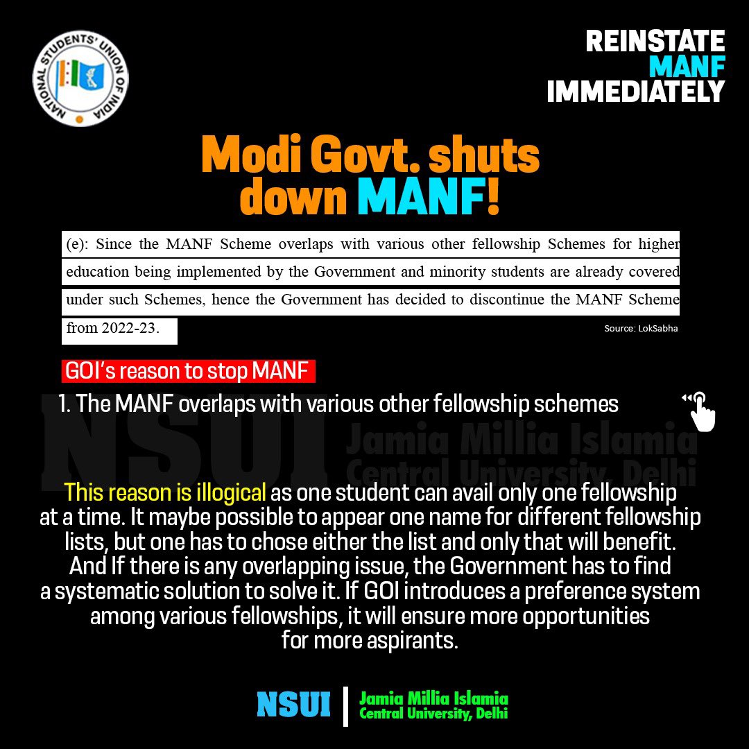 tnprathapan's tweet photo. It was the answers given to me in the LokSabha that revealed the #MANF is been cancelled. The reasons @smritiirani stated for it in the doc are invalid and shall be revisit. @MOMAIndia shall listen to the concerns of minority sections. #ReinstateMANF is a necessity of the hour. https://t.co/nQaVZClFZu