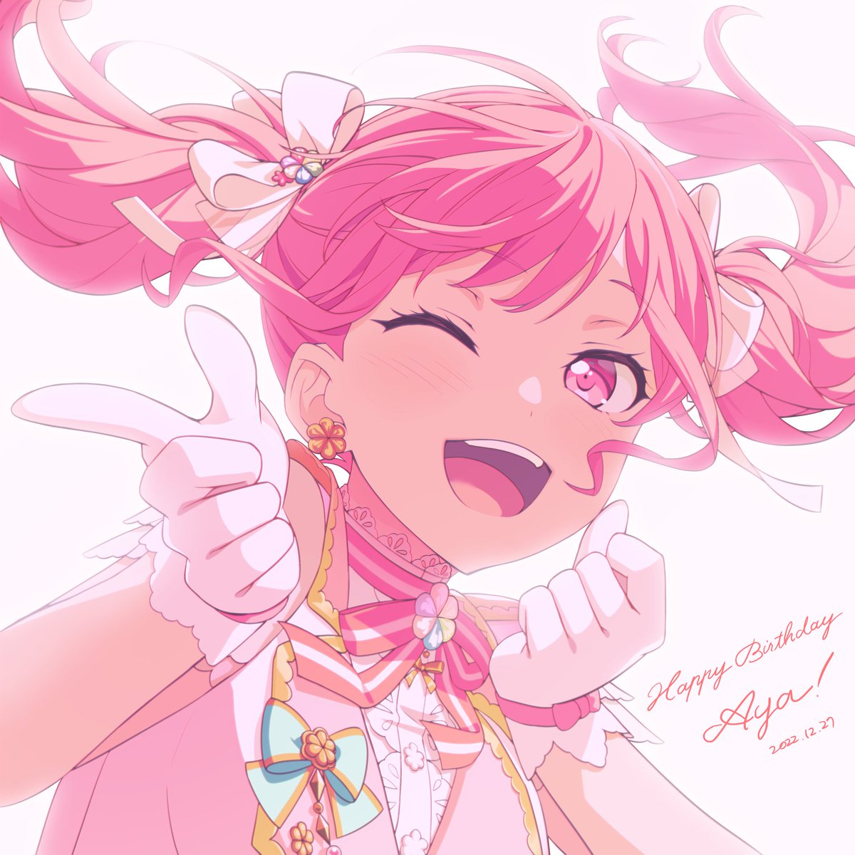 daiIyayas's tweet photo. happy birthday aya here is a tweet of appreciation to the fanarts that canvas2929 made for her birthday 🌺

#丸山彩  #バンドリ
#丸山彩生誕祭2022 
#丸山彩誕生祭2022 https://t.co/TbDdaXZjkv