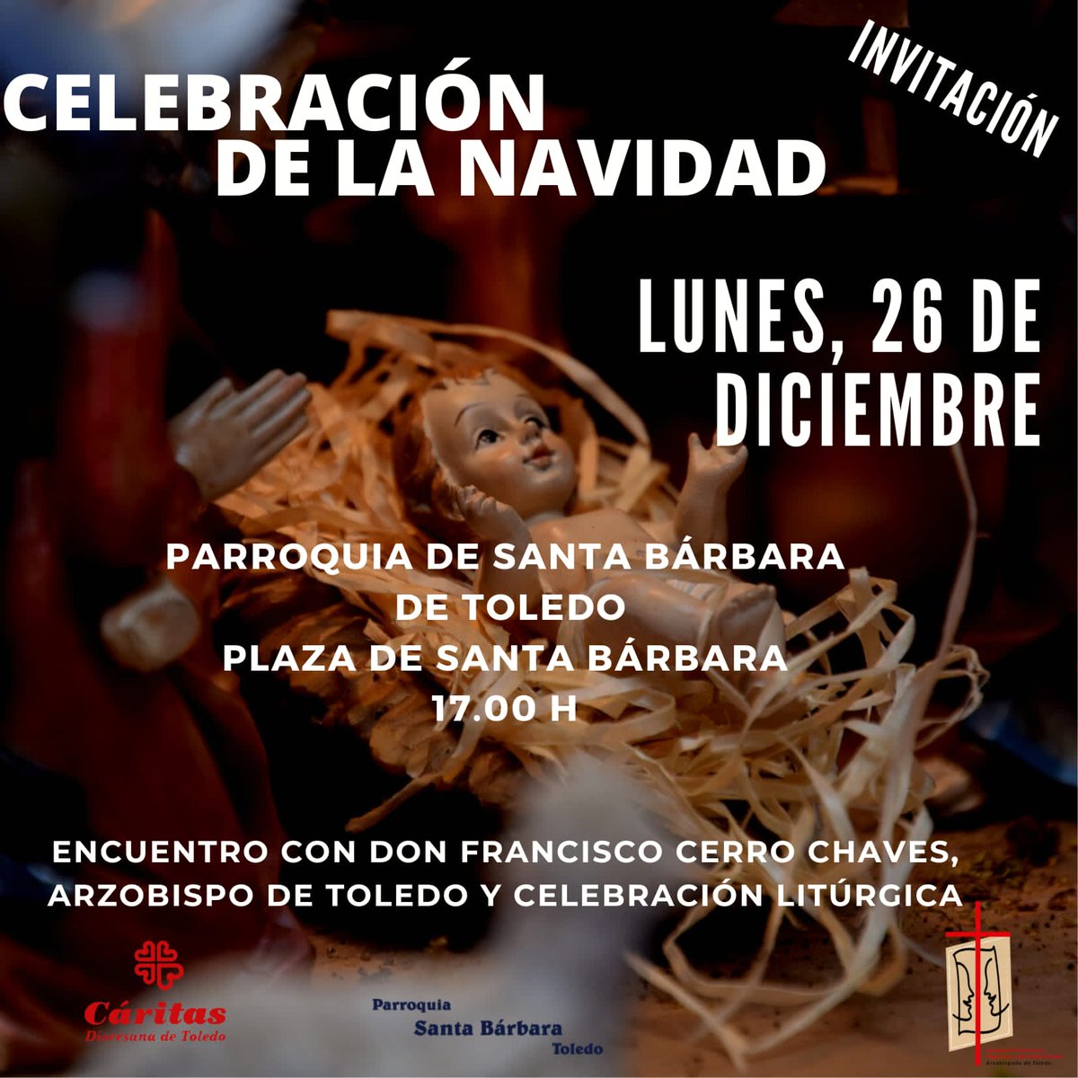 Hoy, #26Diciembre celebramos en <a href="/MigracionesTole/">Migraciones Toledo</a> y <a href="/caritasto/">Cáritas  Toledo</a> la navidad en un encuentro con D Francisco nuestro arzobispo <a href="/Obispofcerro/">✙ Francisco Cerro Chaves</a> . Estáis todos invitados a las 17h.