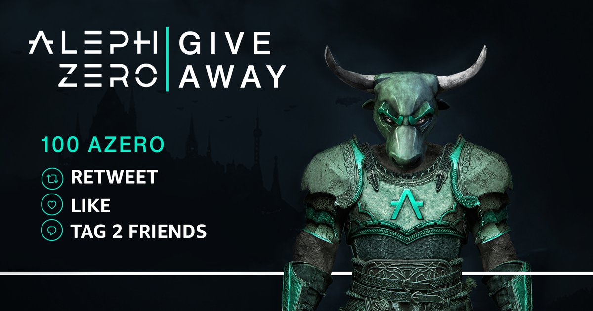 🚨 AZERO GIVEAWAY 🚨

It's the end of the year and i want to thank all of my  amazing followers for their support

To celebrate, I`m giving away 100 $AZERO 

1⃣- Retweet 
2⃣- Follow  me
3⃣- Like  &amp; Tag 2 friends

The winner will be announced next Saturday  (31th) 

<a href="/Aleph__Zero/">Aleph Zero</a>