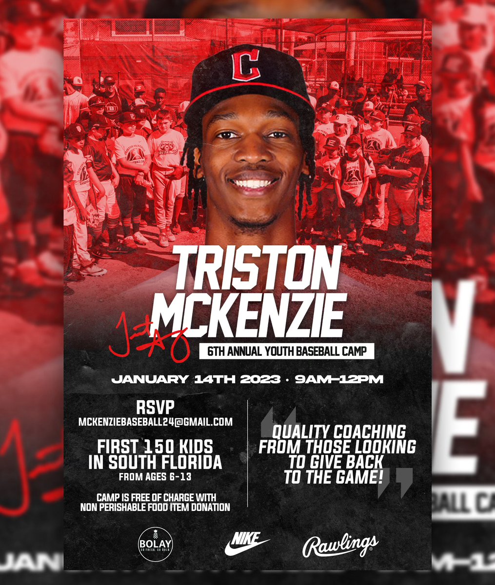 I hope everyone is enjoying their holiday season!! Excited to announce my 6th Annual Youth Baseball Camp! Location given to those that RSVP