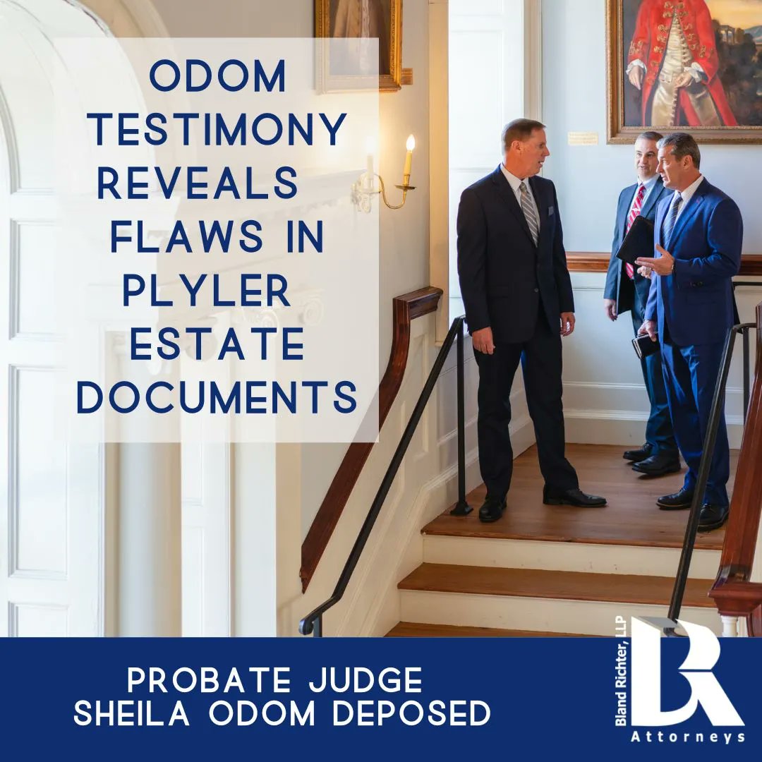 BlandRichterSC's tweet photo. Odomโs responses to our questioning indicate a number of flaws in the filing of the Plyler estate documents: https://t.co/hIIUZ80BKs
#blandrichter #sheilaodom #plylersisters #laffitte #russelllaffitte #alexmurdaugh #deposition #testimony #legalmalpractice #malpracticelaw https://t.co/1NOWK35xAG