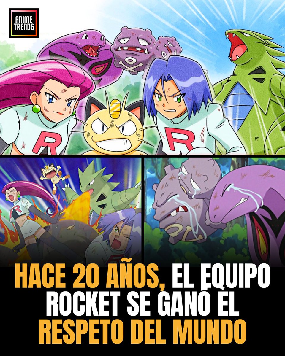 Animetrends on X: Un 26 de diciembre del 2002; Jessie, James y Meowth  dejaron su rol de villanos y se convirtieron en leyendas... #Pokemon  #TeamRocket t.coprGMXKUYAP  X