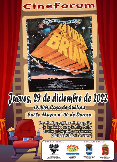 Se dice que todos tenemos, en algún lugar, un doble, pero #LaVidaDeBrian es algo diferente e hilarante. Si quieres verlo en la gran pantalla, no te pierdas nuestra #Filmoteca #ComarcaDeDaroca. !Es única!
#cine #cultura #Daroca #MontyPython