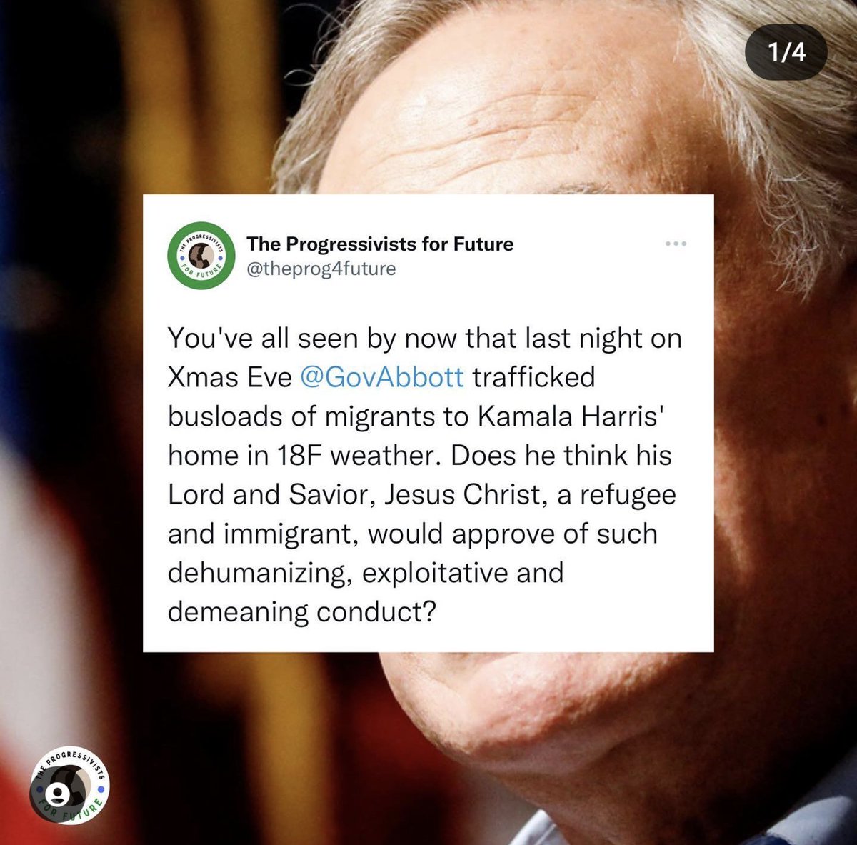 xtinabanner's tweet photo. @PassTheSizzurp Obviously for a plethora of reasons, but this latest @GovAbbott @GregAbbott_TX stunt is pretty heinous and not the most Christlike. https://t.co/tEdRFahqnD