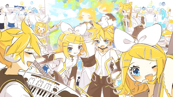 RINLENMANIA EXTRA3にてヤジマ様の「Everlasting Our Songs」描かせていただきました!ニコニコ動画 #RLMEX3 #鏡音誕生祭2022 #鏡音生誕祭2022 