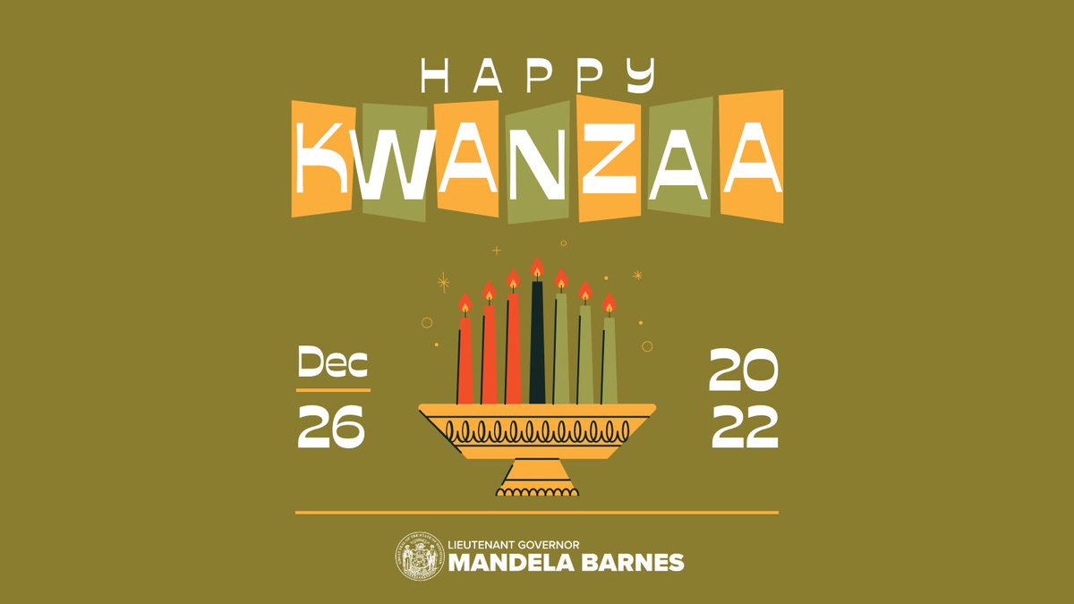 As the seven days of Kwanzaa commence, I send my best wishes to all those celebrating!