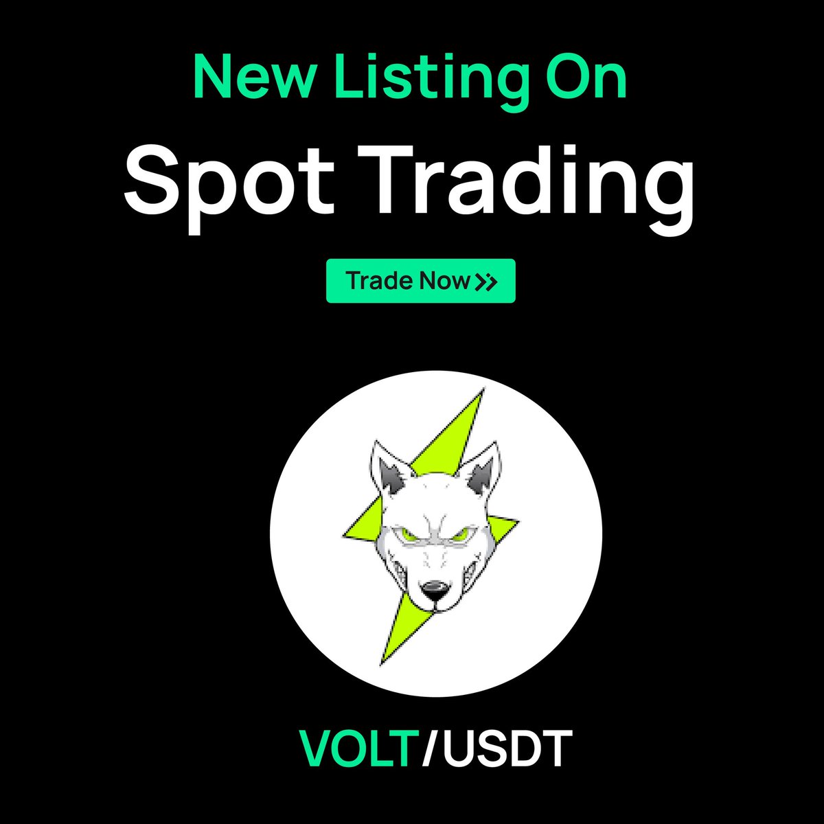 BITCryptoXchg's tweet photo. 🎉 New Listing of spot pair:

$VOLT/USDT

📲 Trade Now - https://t.co/bVlPLLhfwg

@VoltInuOfficial #VOLT https://t.co/uX2kLGD9Rk