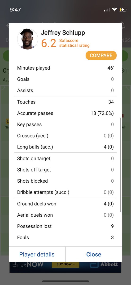 Mikey_CPFC's tweet photo. Jeff Schlupp with one of the most hideous halves of football you’ll see.

Whether playing DM (where’s he’s clearly not meant to play) or CM (where he has 0 assists in 34 games vs. PL opposition) he’s not good enough.

Everyone sees it except Patrick Vieira. https://t.co/2WfXJcSReG