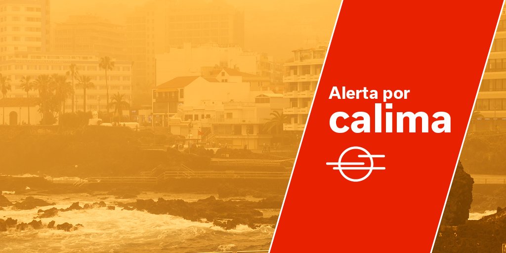 112canarias's tweet photo. 📢La Dirección General de Seguridad y Emergencias del Gobierno de Canarias actualiza la #AlertaCalima y la amplía a toda Canarias a partir de las 00:00 horas del 27/12
Más información y consejos en ⬇️
https://t.co/rC5nizGgmE https://t.co/9LhiPTCZuM